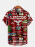 Men's Christmas Funny Graphic Short Sleeve Hawaiian Shirt
